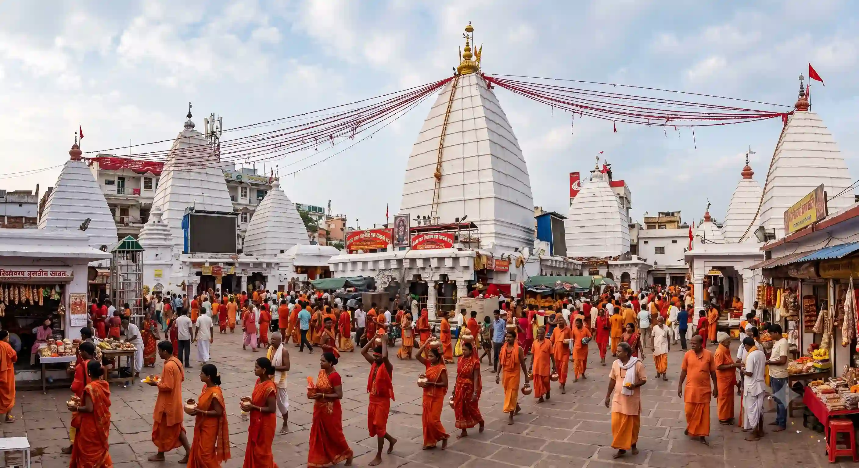 Experience the profound spirituality of Sri Baidyanath Jyotirlinga in Deoghar, Jharkhand. Celebrated for the world's longest pilgrimage—the holy Shravani Mela—and uniquely revered as both a Jyotirling