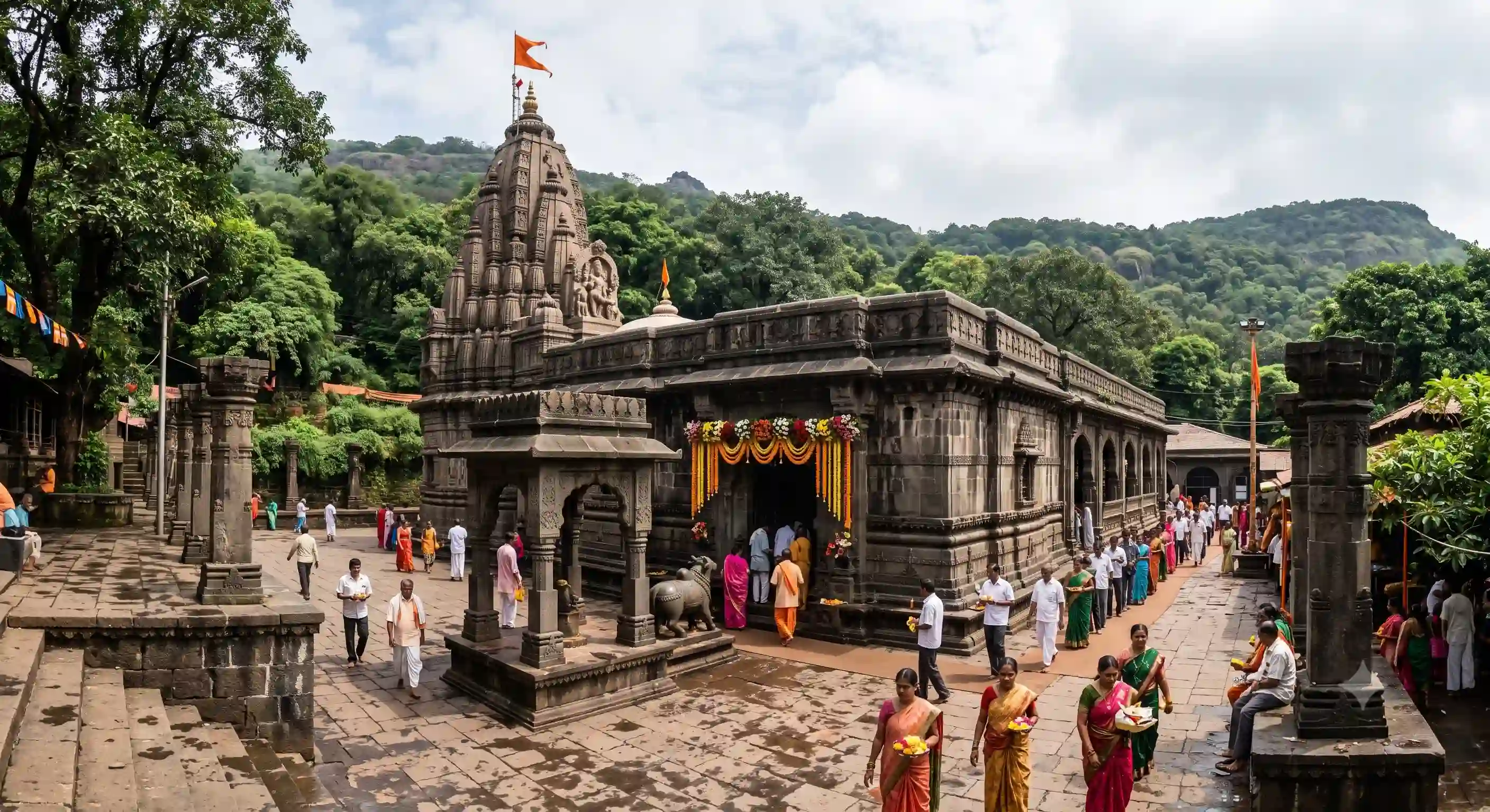 Nestled within the dense Sahyadri forests near Pune, Maharashtra, Sri Bhimashankar Jyotirlinga represents a timeless union of ancient Nagara-style architecture, rich biodiversity, and deep-rooted spir